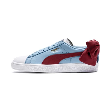 Puma Basket Bow New School Tenisky Damske Biele Bordove | HUSL-93801