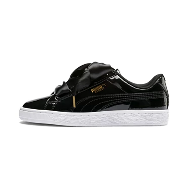 Puma Basket Heart Lakovane Tenisky Damske Čierne | BZVY-01285