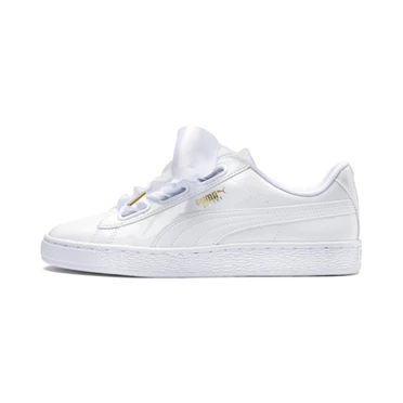 Puma Basket Heart Lakovane Tenisky Damske Biele | FAPZ-15032