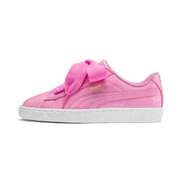 Puma Basket Heart Lakovane Tenisky Dievcenske Ruzove Zlate Biele | EGQA-62394