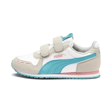 Puma Cabana Racer Sl Ac Tenisky Dievcenske Biele Modre | QHFC-35406