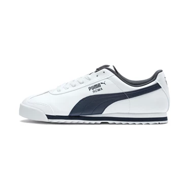 Puma Roma Basic Tenisky Panske Biele Námornícka Modrá | OKIE-74126