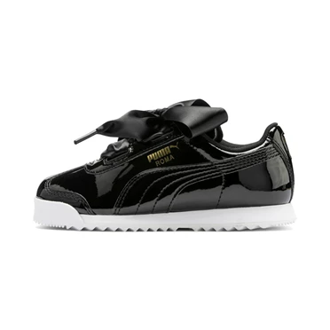 Puma Roma Heart Lakovane Tenisky Dievcenske Čierne | JVXT-29561