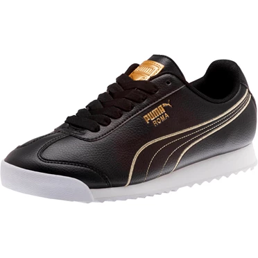 Puma Roma Metallic Stitch Tenisky Damske Čierne Zlate | SDHC-76139