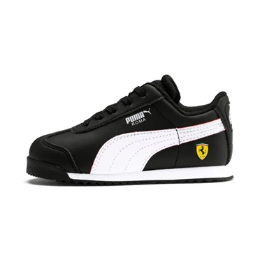 Puma Scuderia Ferrari Roma Tenisky Chlapcenske Čierne Biele | AICL-74356