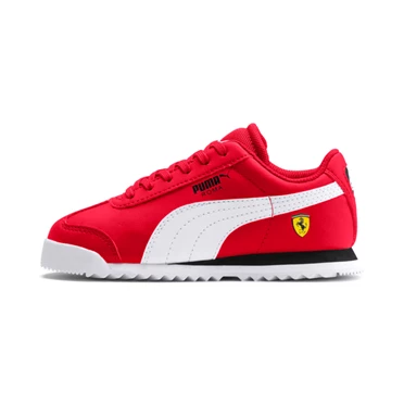 Puma Scuderia Ferrari Roma Tenisky Chlapcenske Biele Čierne | IFNQ-38692