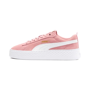 Puma Smash Platform Suede Tenisky Damske Ruzove Biele Zlate | ZCEG-65314