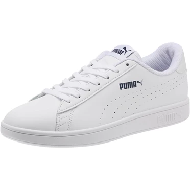 Puma Smash V2 Kozene Perf Tenisky Panske Biele | IFQK-04571