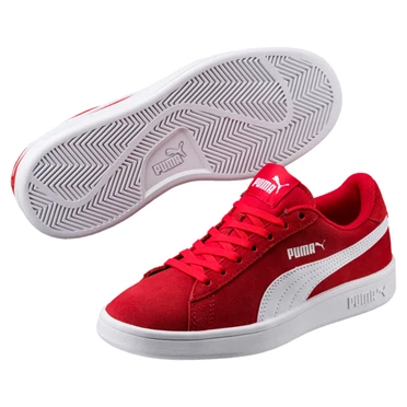 Puma Smash V2 Suede Tenisky Dievcenske Červené Biele | XBSW-21649