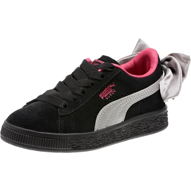 Puma Suede Bow Ac Tenisky Dievcenske Čierne Fuchsie Nachový | ZHXS-05987