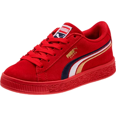 Puma Suede Classic Multicolor Embroidery Tenisky Dievcenske Červené Námornícka Modrá Biele Zlate | A