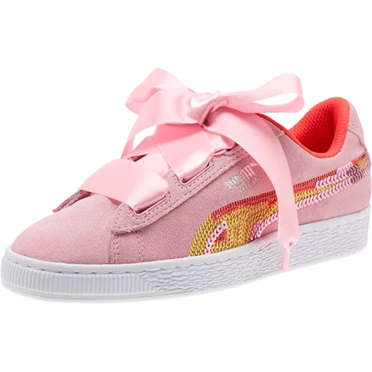 Puma Suede Heart Trailblazer Sequin Tenisky Dievcenske Ruzove | QLSF-60897