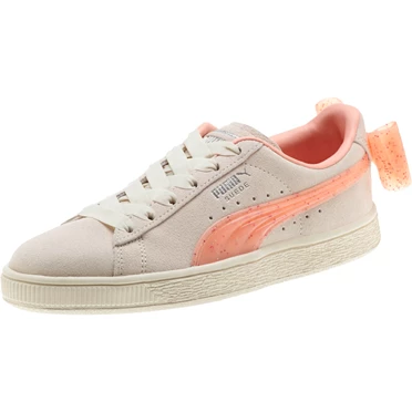 Puma Suede Jelly Bow Tenisky Dievcenske Biele Strieborne | VUQB-38271