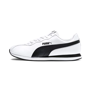 Puma Turin Ii Tenisky Panske Biele Čierne | KVEB-19856